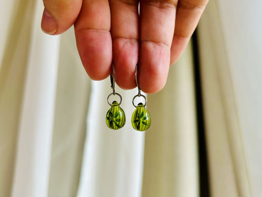 Glasohrringe „Bambushain“