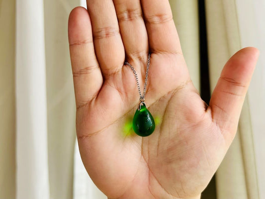 Glass necklace "Bamboo Grove"