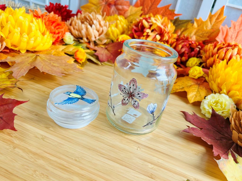 Glass jar "Spring Japan"