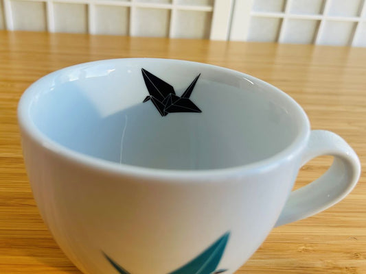 Becher breit "Origami-Kranich" 480 ml