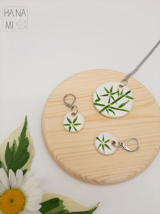 Schmuckset "Bambushain" aus Keramik
