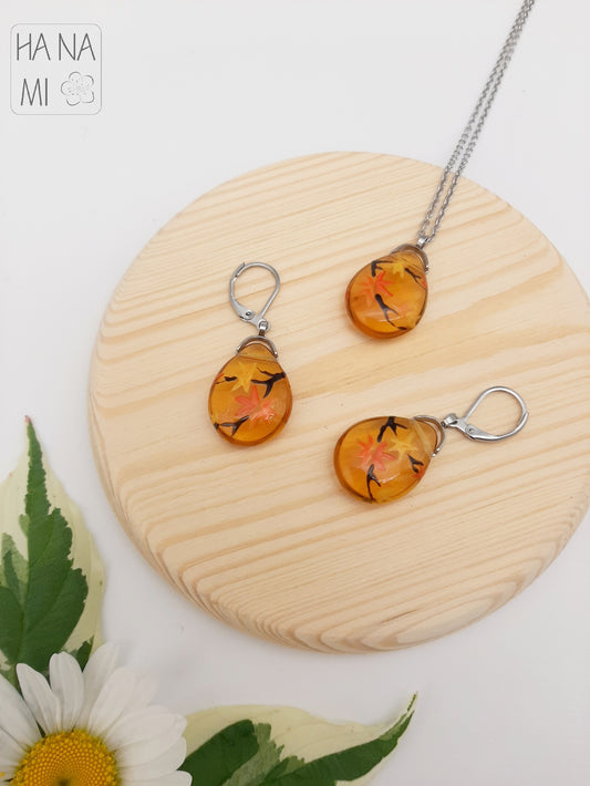 Glasschmuck-Set "Herbstabend"