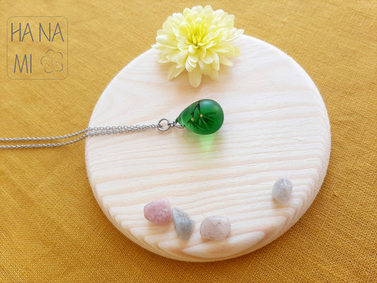 Glass necklace "Long-lived Pine"