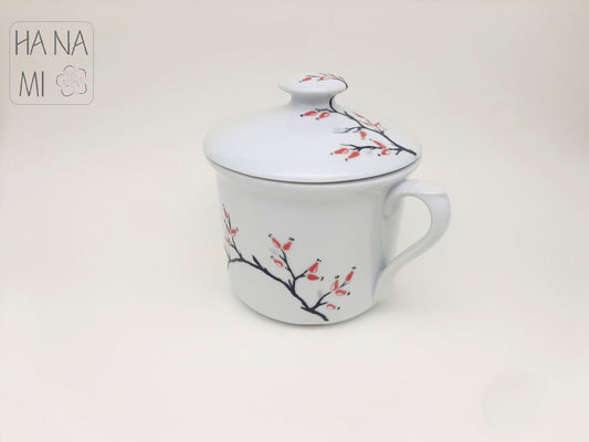 Rosehip tea mug, large, with spout and lid, 900 ml