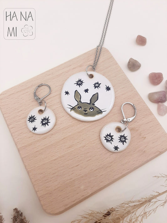 Keramikschmuck-Set „Totoro“