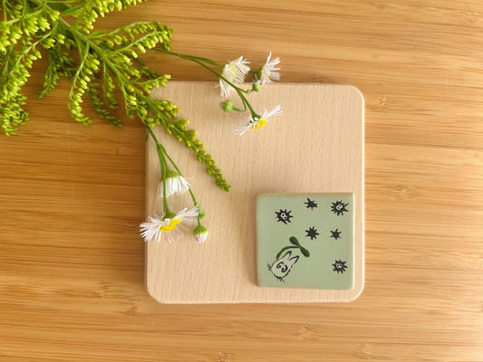 ceramic brooch "Totoro"