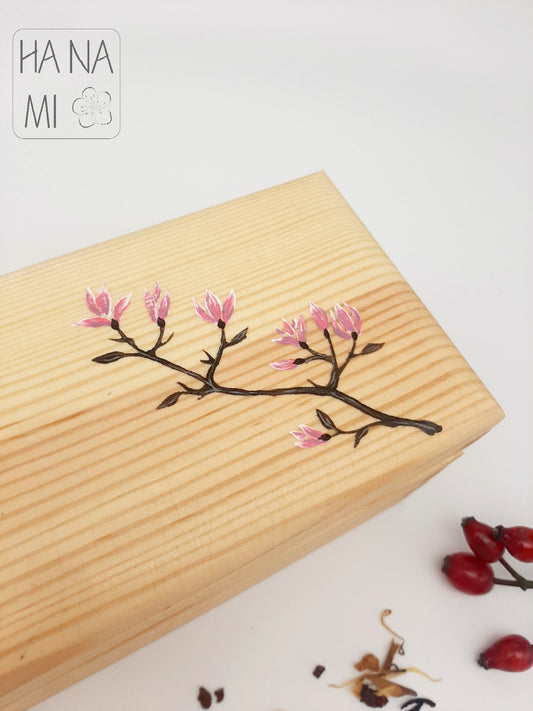 Teedose aus Holz "Duft eines Frühlingstraums"