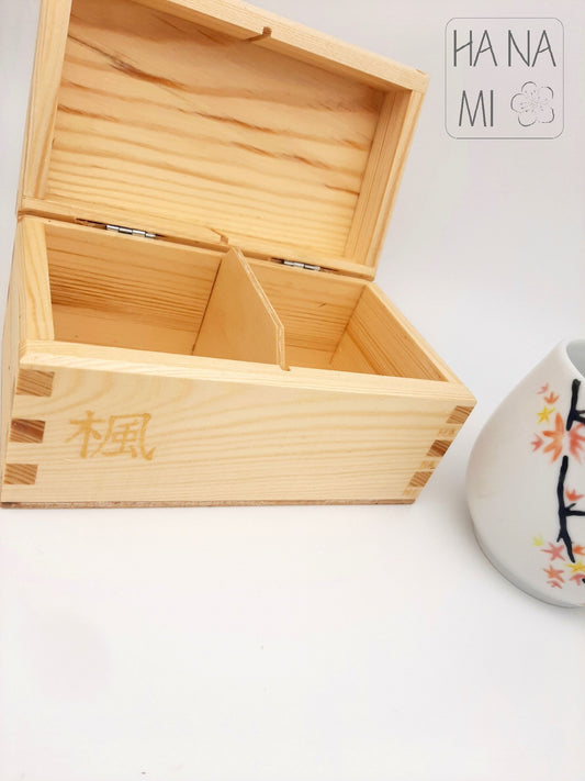 Teedose aus Holz "Herbstabend"