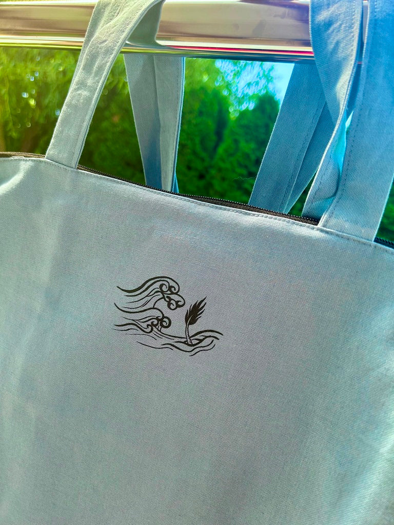 "Dragon" shopping bag with zipper and inner pocket