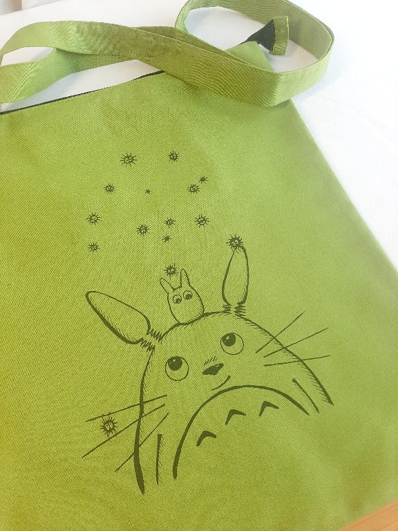 Totoro shopping bag with zipper and inner pocket