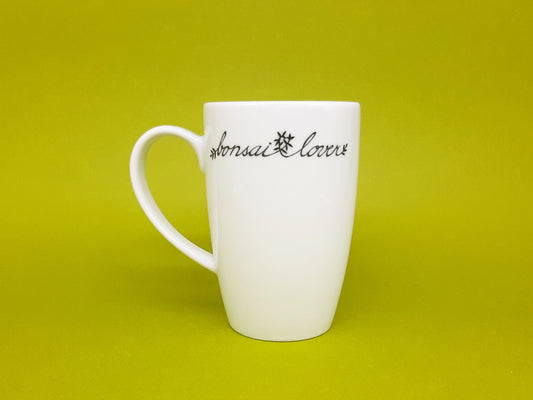 Tasse hoch "Bonsai lover" farbig 380 ml