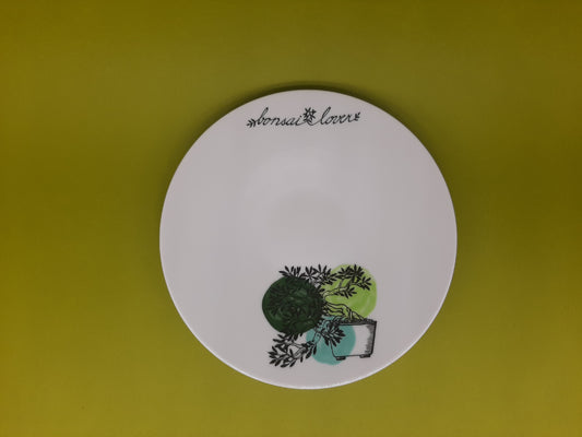 Dessertteller "Bonsai Lover" farbig, 20 cm Durchmesser