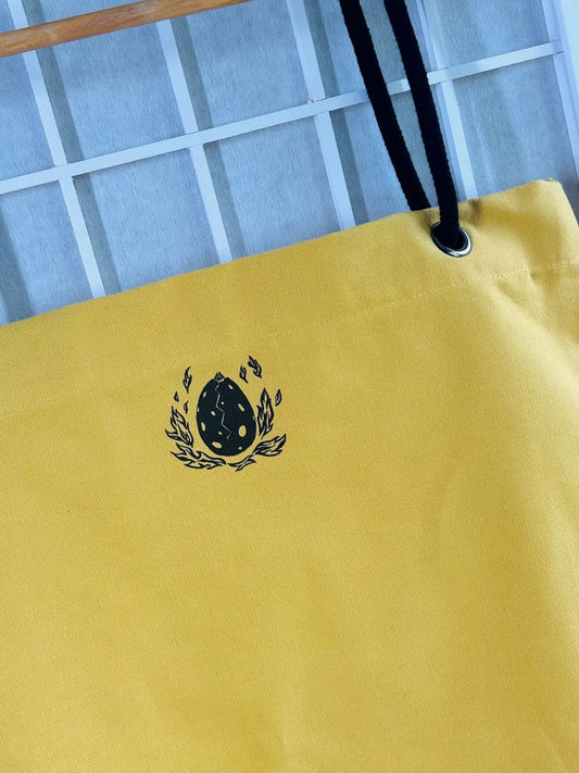 gelbe Einkaufstasche „Fénix“ mit Kordelgriffen