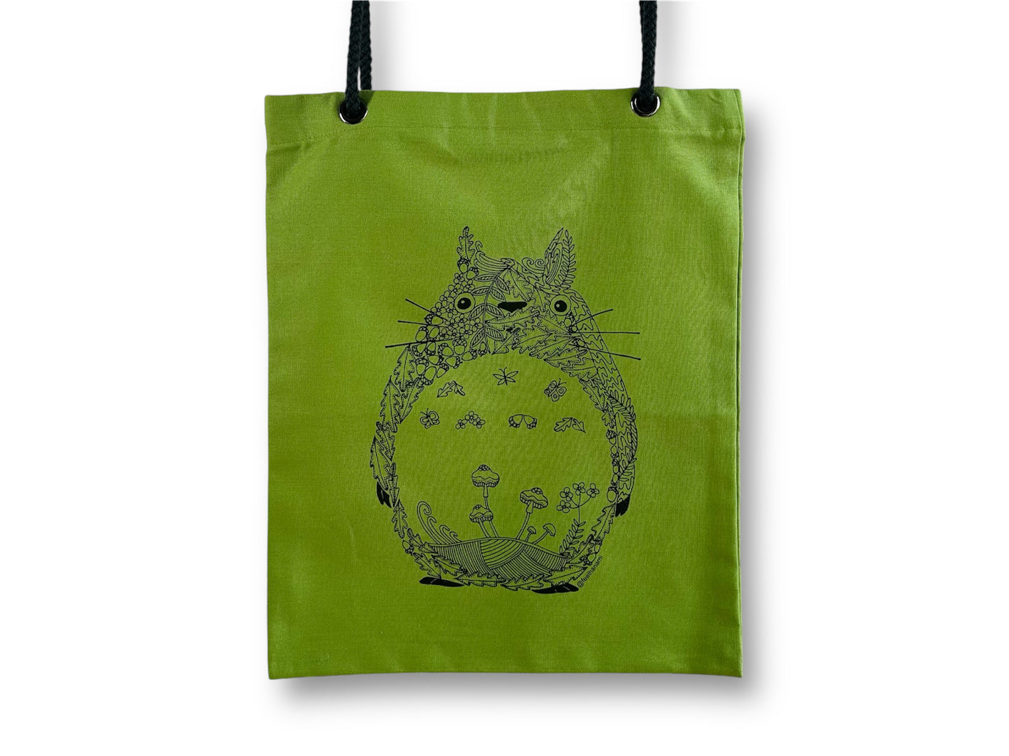 Einkaufstasche "Malbuch Totoro" mit Kordelgriffen