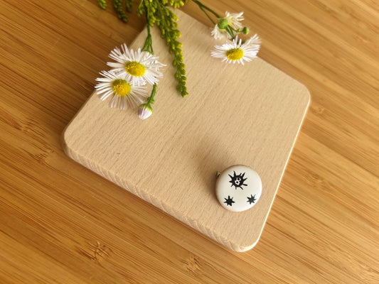 ceramic mini brooch "Totoro"