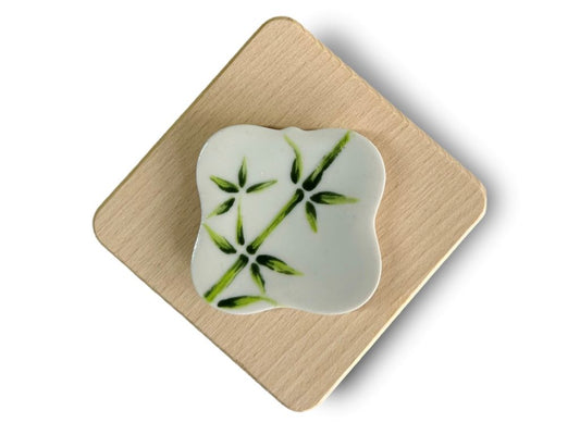 Stäbchenablage, quadratisch, "Bambuswald" 5,5x5,5 cm