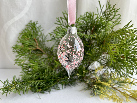 Weihnachtsbaumkugel „Morgen unter Kirschblüten“ 8 cm