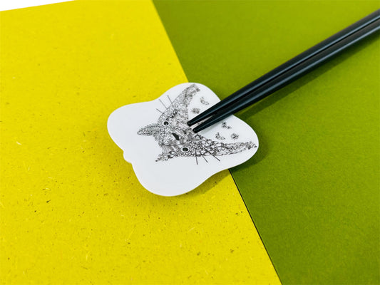 Essstäbchenablage quadratisch „Totoro“ 5,5x5,5 cm