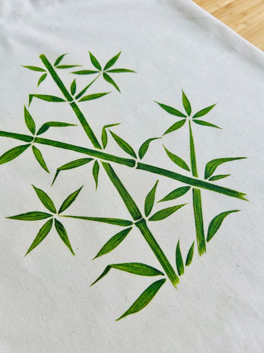 Einkaufstasche "Bambus-Hain" mit Kordelgriffen