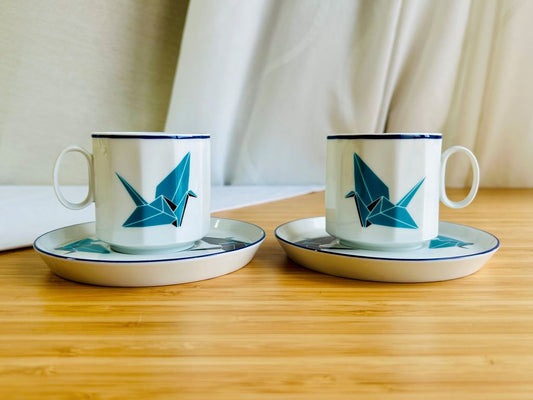 Vintage-Teeset „Origami-Kranich“ von Rosenthal