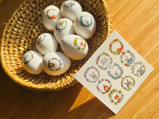 Temporäres Tattoo „Tiere im Kranz“