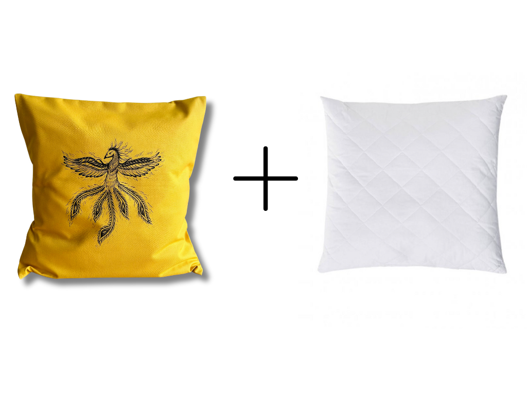 Pillow cover "Fénix" yellow 40x40 cm