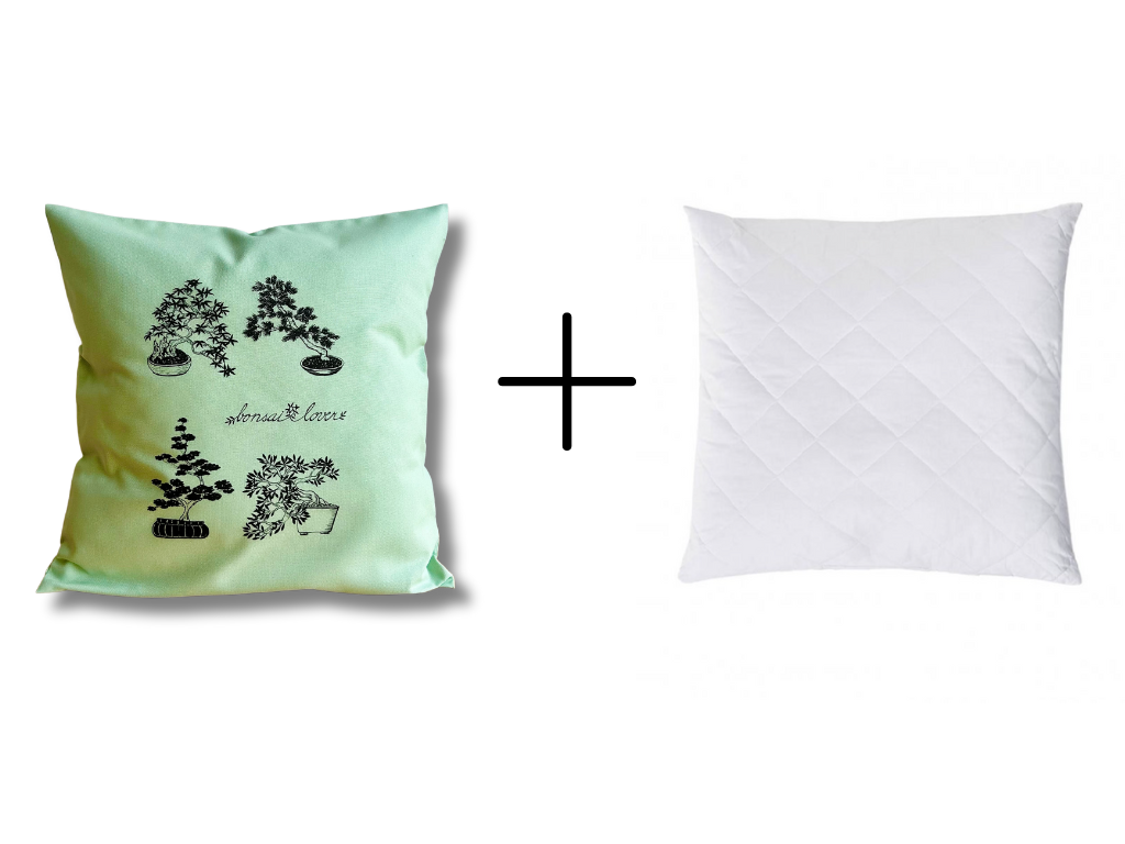 Cushion cover "Bonsai lover" green 40x40 cm
