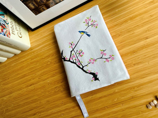 Buchumschlag "Vögelchen auf Kirschblüte" groß