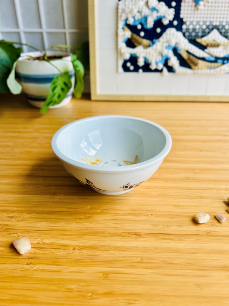 Large bowl "Lake Jewels or Koi Carp with Moon" diameter 16 cm