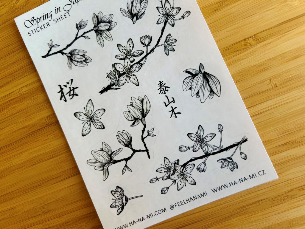Stickers "Spring Japan" black
