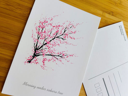 Postkarte "Morgen unter Kirschblüten" A6