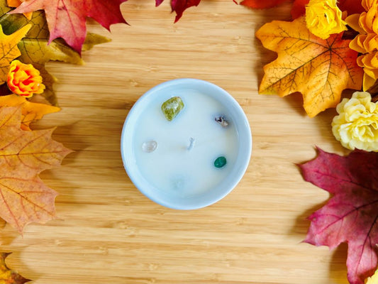 Kerzenglas „Totoro“ mit Mineralien