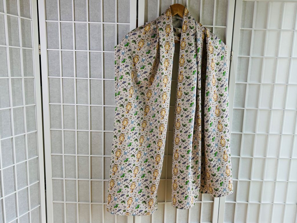 large "Totoro and other forest spirits" scarf 70x200 cm