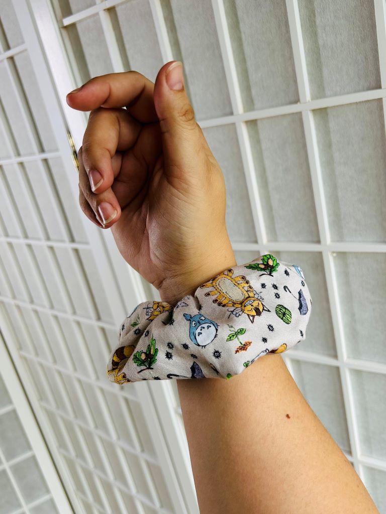 scrunchies "Totoro and other forest spirits" fabric hair tie