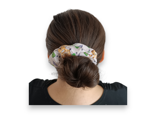 Scrunchies „Totoro und andere Waldgeister“ Haargummi aus Stoff
