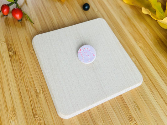 Ceramic mini-brooch "Morning Under the Sakura Tree"