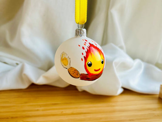 Weihnachtskugel "Kalcifer" mattweiß 6 cm