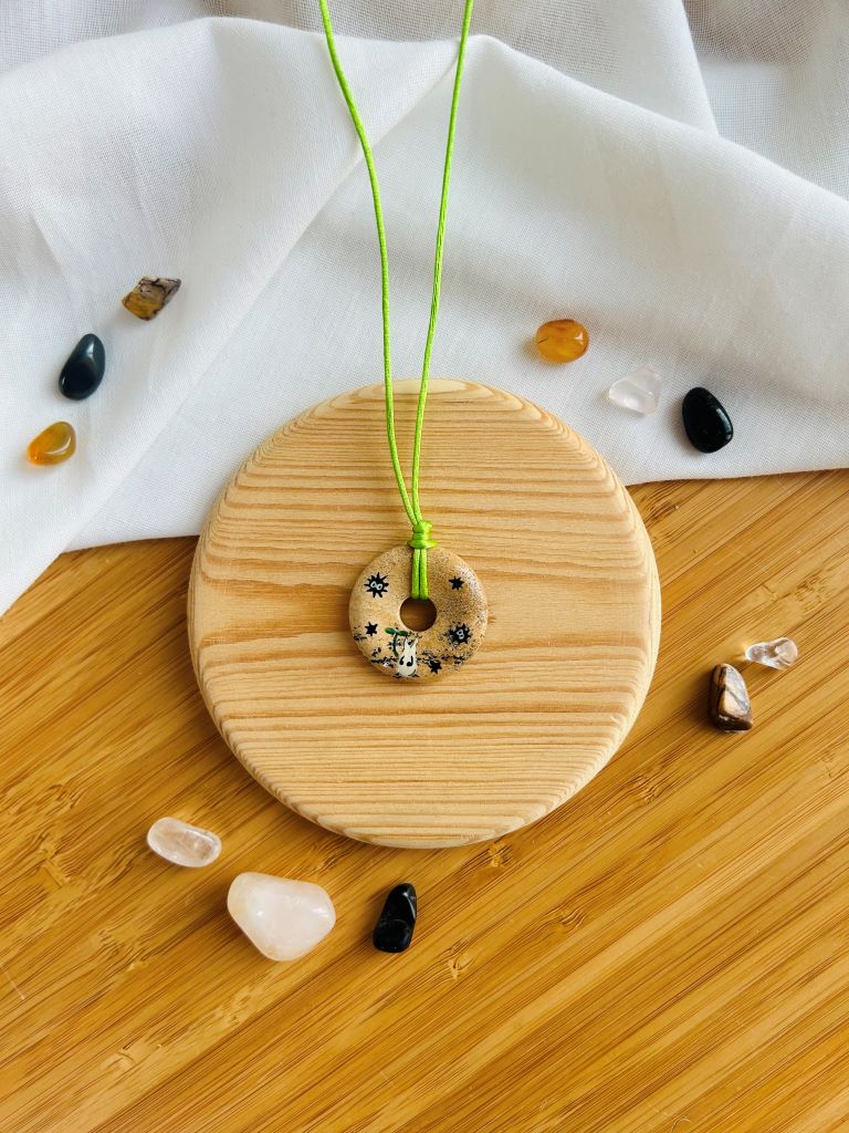 Donut-Halskette „Totoro“ Jaspis