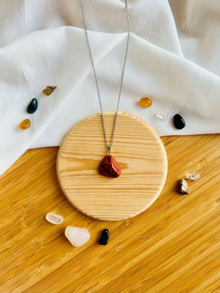 Necklace "Rosehip Tea" Red Jasper
