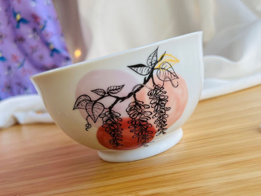 Round bowl "Wisteria" coloured 400 ml