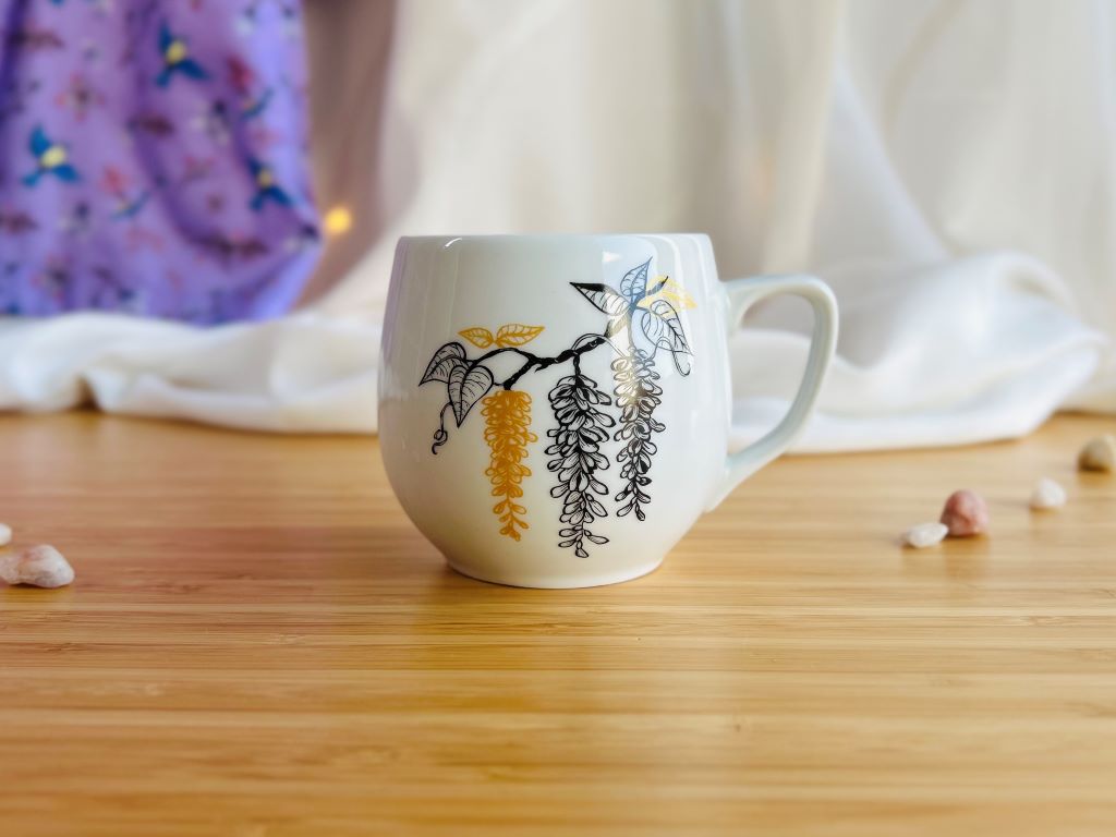 Mug "Wisteria" with gold 300 ml