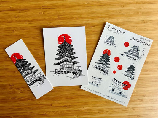"Japanese Architecture" gift package paper