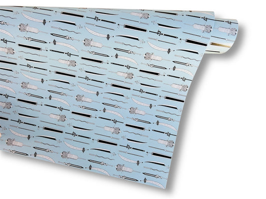 Wrapping paper "Anime swords" 475 x 680 mm