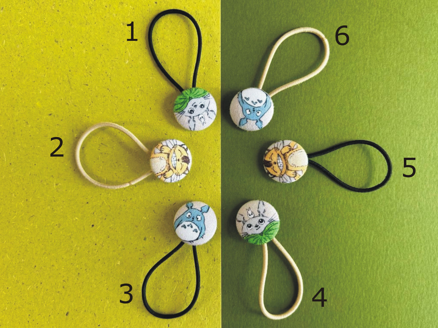 Small hair elastic "Totoro and other forest spirits"