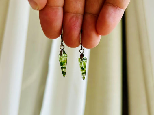 Ohrringe aus Glas „Bambushain“