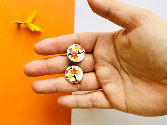 ceramic earrings "Autumn Evening"