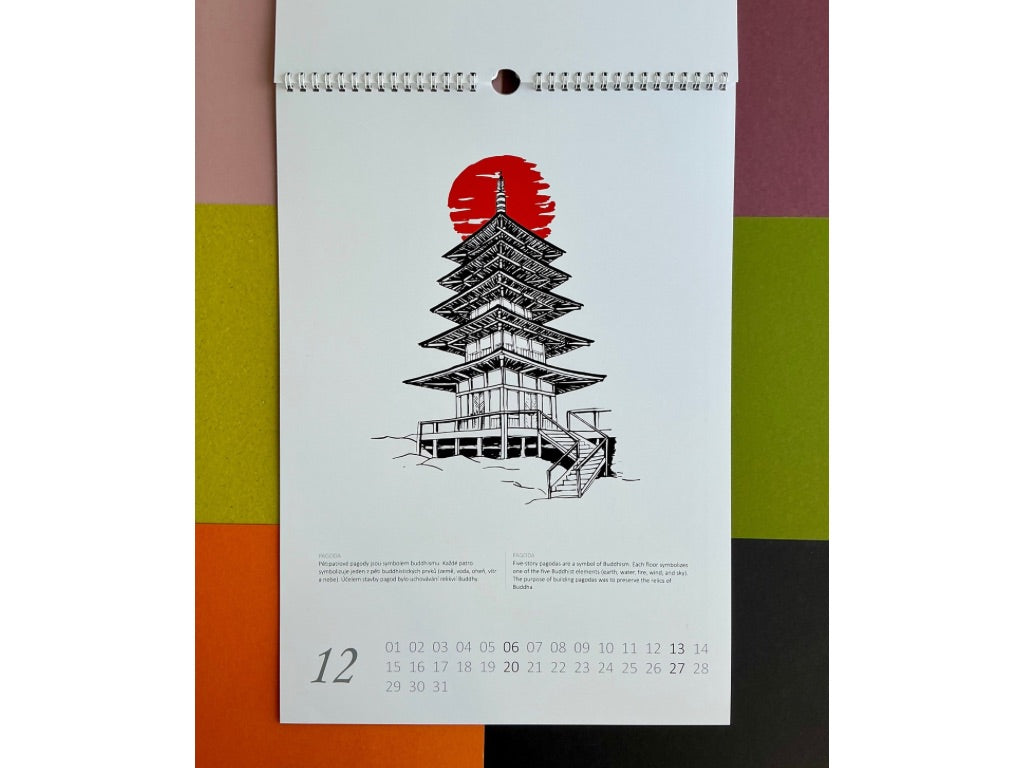 Wall calendar 2026 for Japan lovers, A3 size