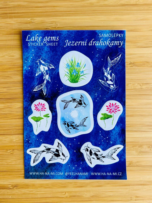 Gift Set "Lake Gems, or Koi Carp with Moon" paper