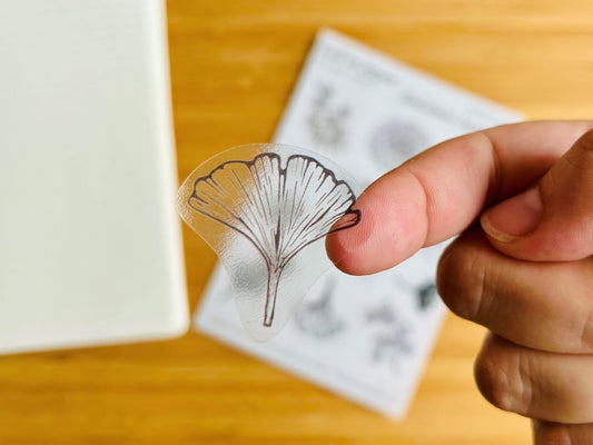 "Park in Autumn Colors" Stickers - Black