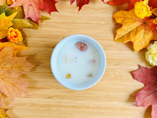 Kerzenglas „Fenix“ mit Mineralien